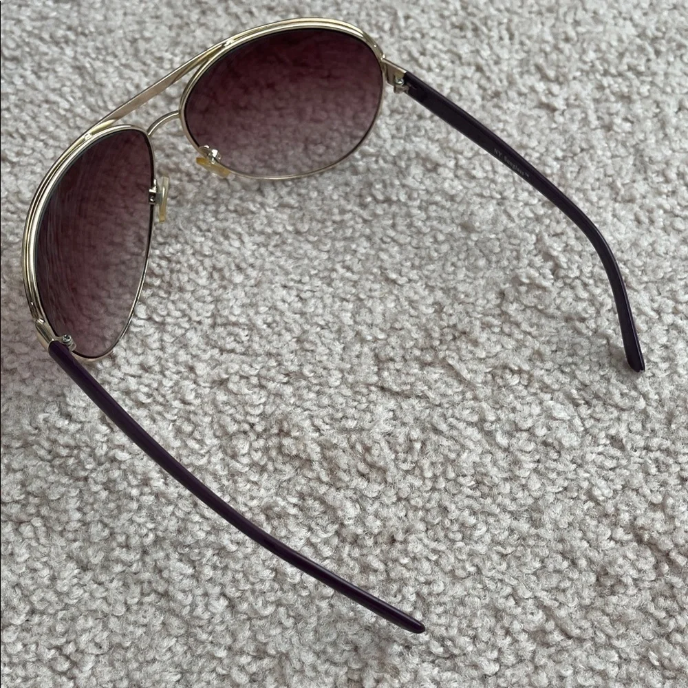 Chic Purple Sunglasses with Gold Trim